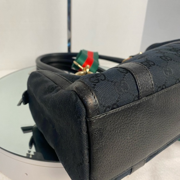 🖤GUCCI GG CANVAS BOSTON BAG BLACK🖤 - Picture 10 of 13